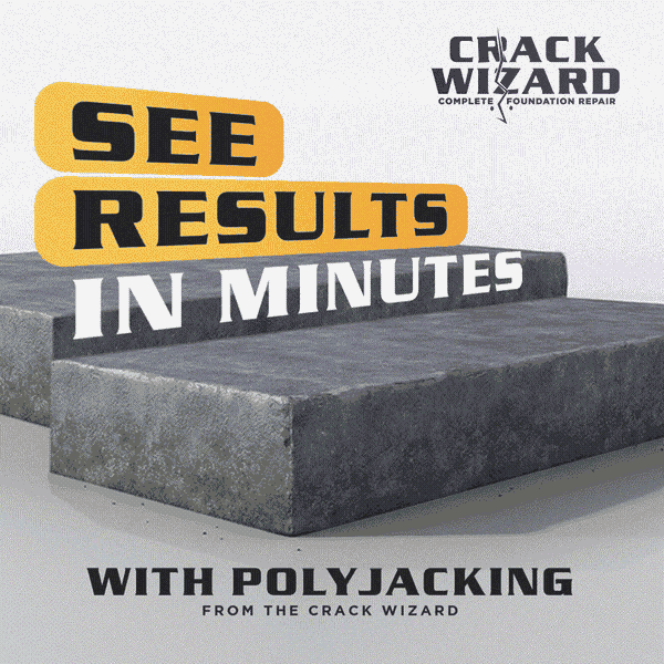 Polyjacking lifts and levels sunken concrete